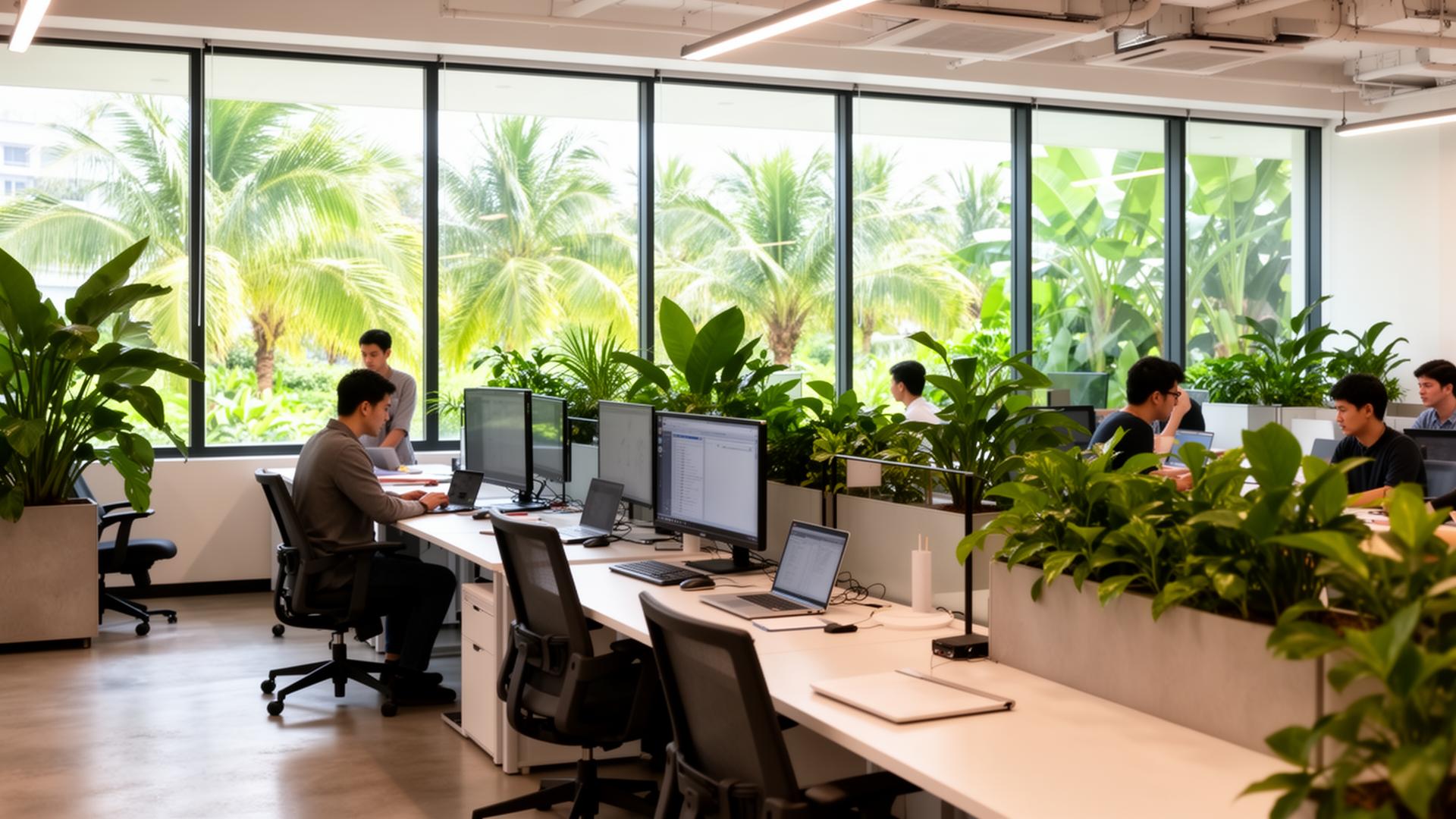 Espaço de coworking moderno